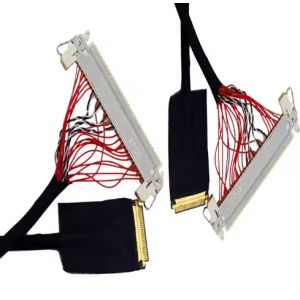 China Industrial Automation Black Color Low-Voltage Display Serial Cable with LVDS Connector Type on sale