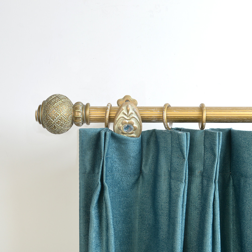 16mm Curtain And Rod Set Double Aluminum Alloy Curtain Decorative Finials