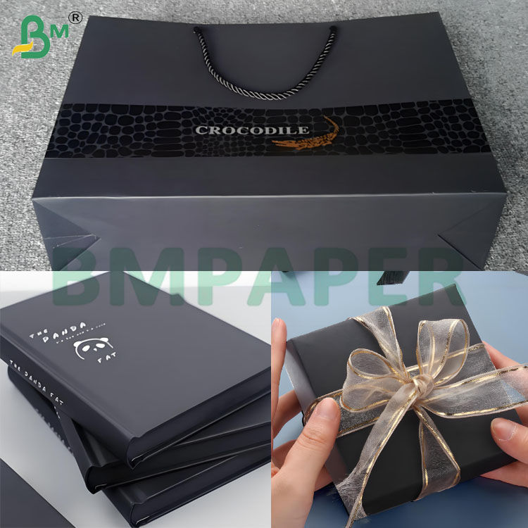 150 GSM Double Size Black Cardboard Paper Sheets Smooth Surface