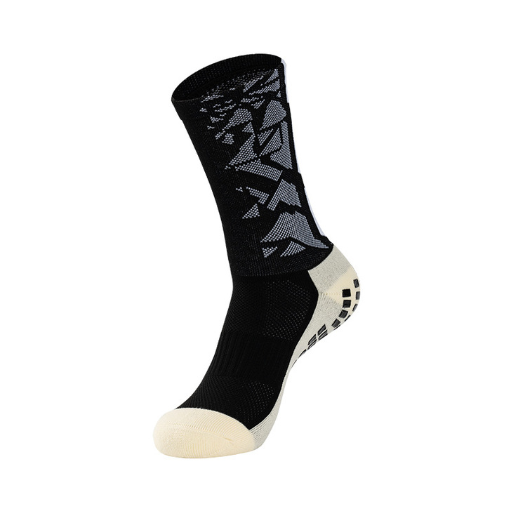 Casual Solid Color Soccer Socks for Men Custom Logo Compression Anti-Slip Sports Socks