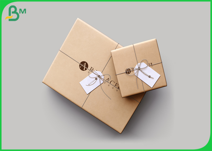 High Stiffness 126gsm Recycled Brown Kraft Paper For Making Wrapping Boxes