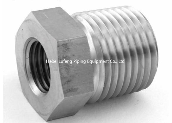 Stainless Steel NPT Thread Forged Tube Fittings 1/2" Male NPT Metric Reducing