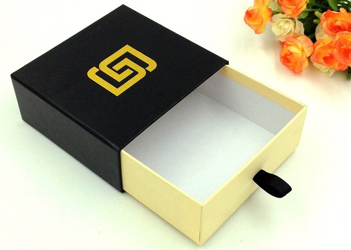 Square Packaging Box Cardboard Drawer Box For Wallet / Key Chain Lightweight