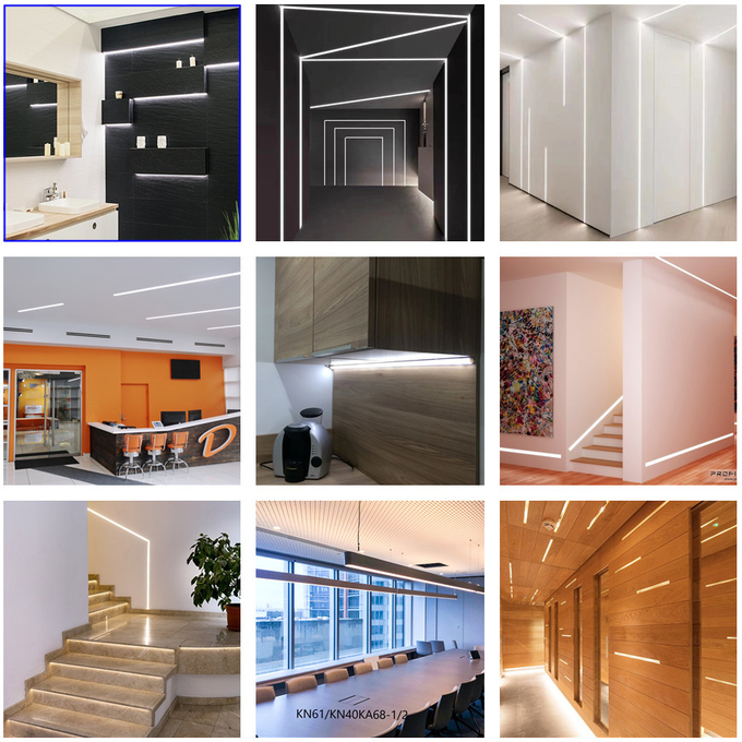 Recessed Drywall Plaster Gypsum Aluminium Led Profile For Ceiling LED Light Strips Aluminum Channel