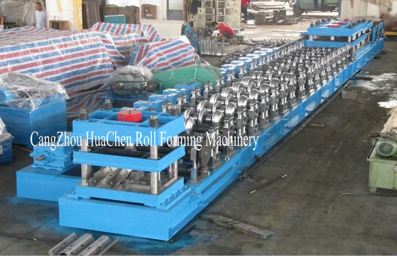 W Shaped Highway Guardrail Forming Machine with pre punch 3mm thickness