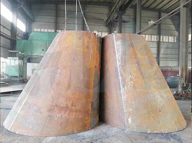 Customized Steel Cone Segment Tank Heads Normalized Heat Treatment