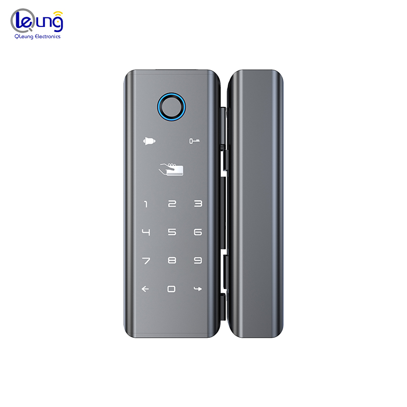 Black Glass Digital Door Lock with Smart Tuya Wifi and Security Fingerprint