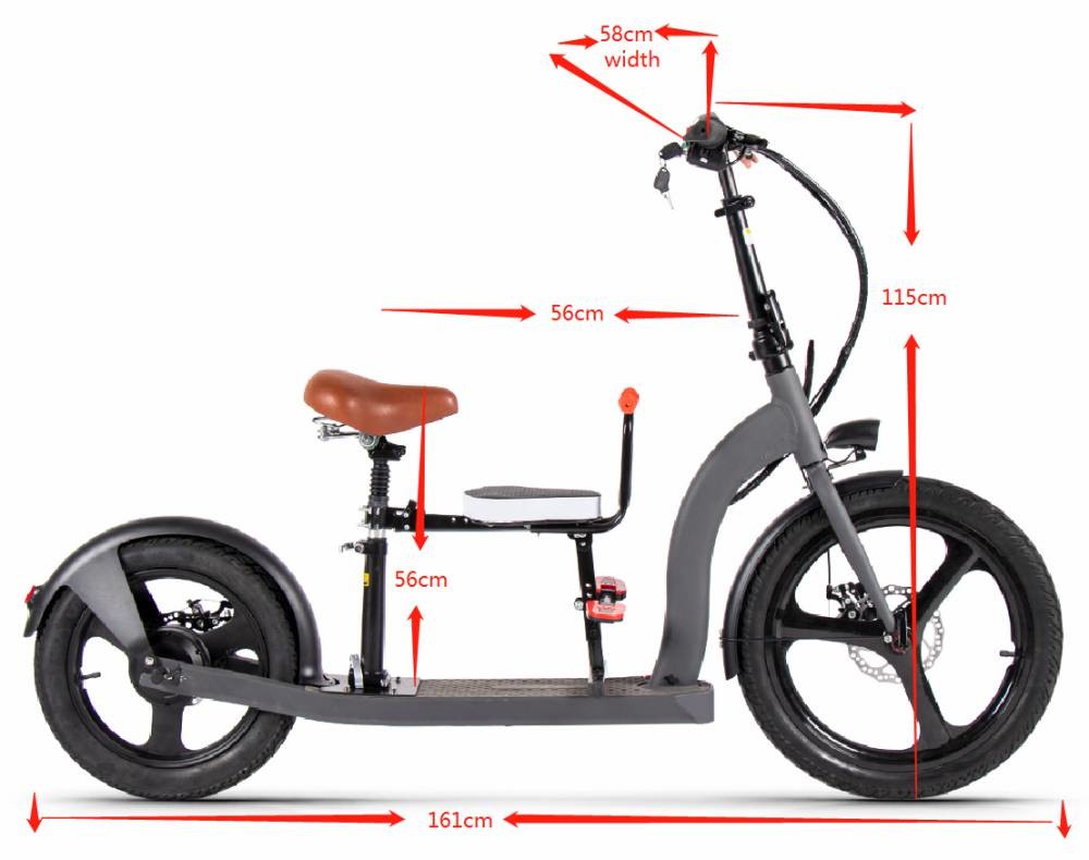 36-48V Electric Scooter Cycle With Removable Battery 30km/H