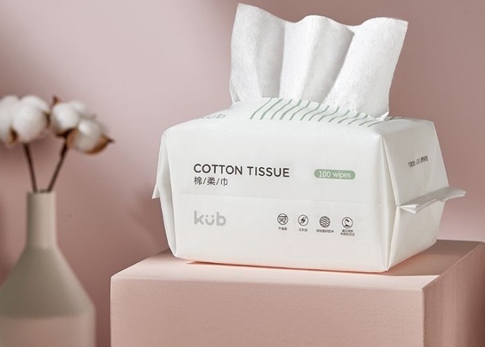 Removable Cotton Tissue Individually Pre-Made Pouch Cylinder Film Gusseted Packing Machinery