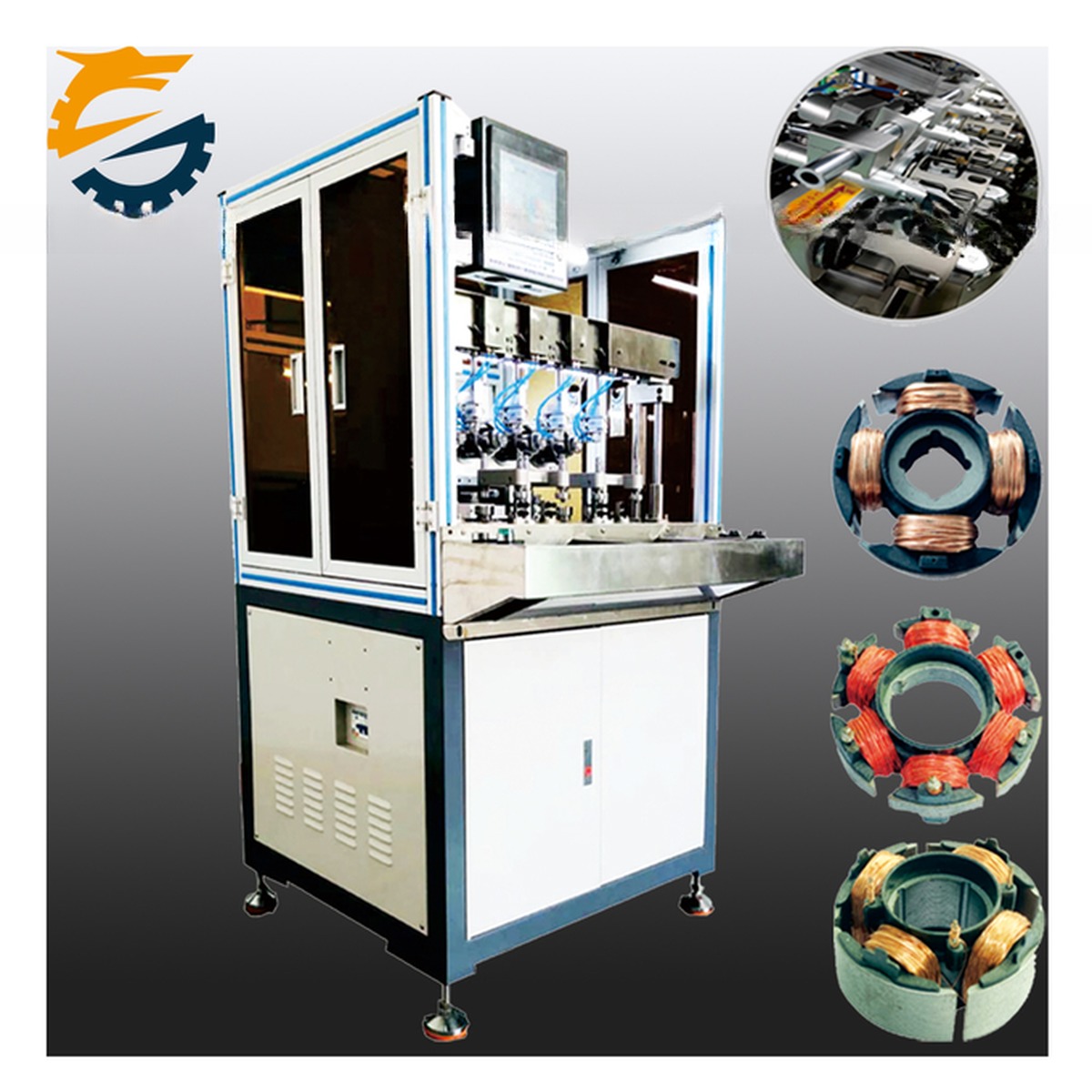 Main Blade Motor PLC Controller Automatic Coil Winding Machine for Motor Stator Winding