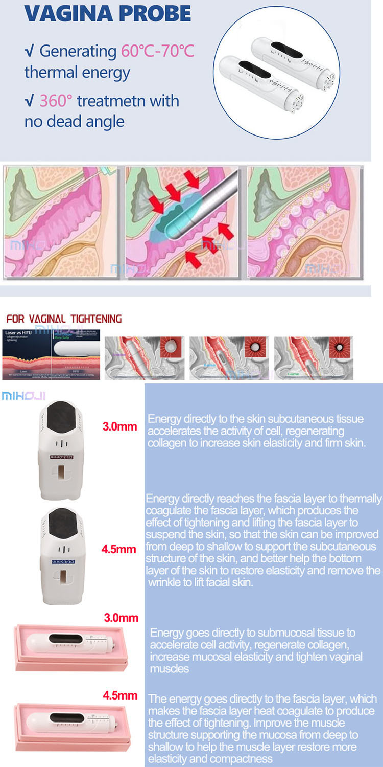 4D White Hifu Beauty Machine M001 20000 Shots Cartridge 12 Line Hifu Body Machine