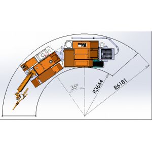 KC2008J Concrete Spraying Machine , Shot Concrete Machine With Floating Axle
