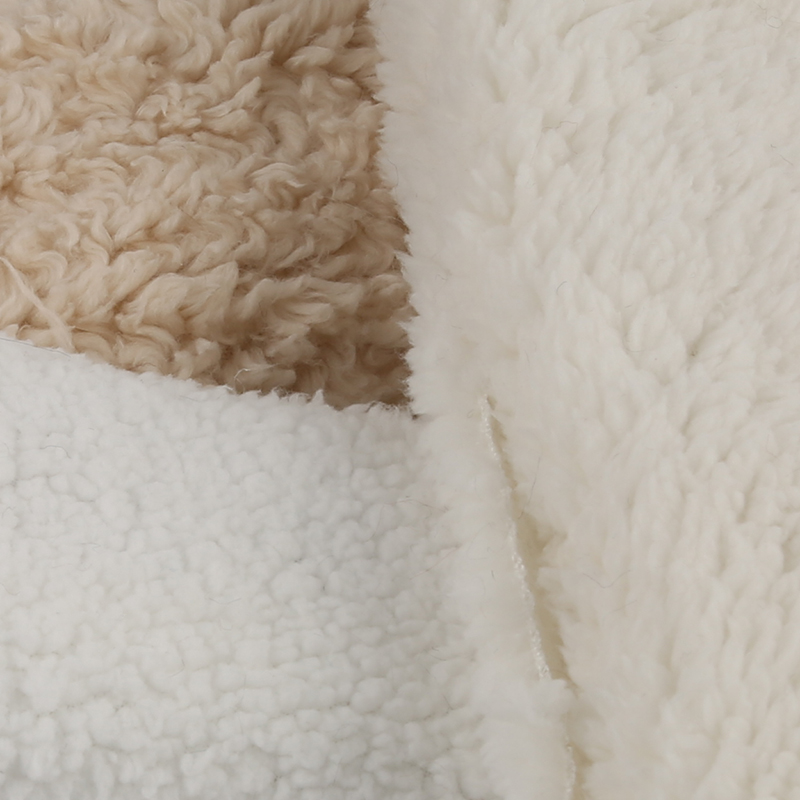 UK Market 58/60" Width White Polyester Furry Fabric with 96F Density