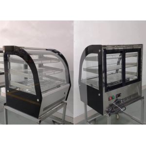 48" Refrigerated Curved Glass Countertop Bakery Display Case With Led Lighting