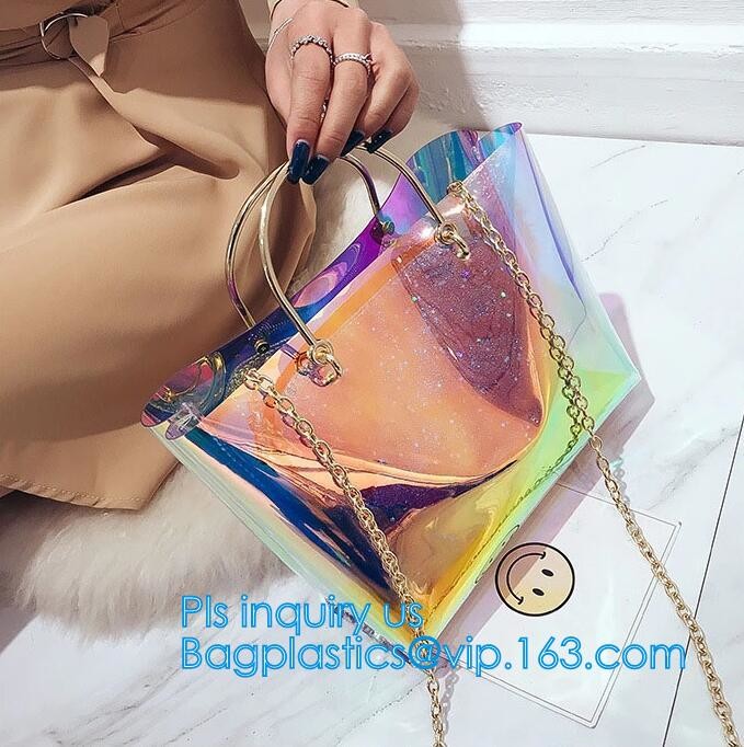 Cheap PVC Single Shoulder Bag for Girl, summer hot sale shoulder PU PVC transparent bag, coating shopping bag tote bag s