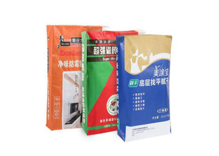 Construction Block Bottom Paper Bags High Tensile Strength Long Working Life