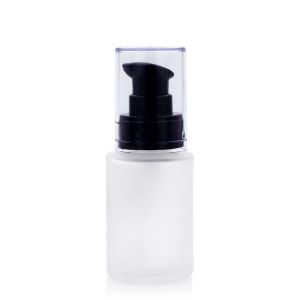  30ml Round Shape Glass Empty Foundation Bottle With Press Pump Manufactures