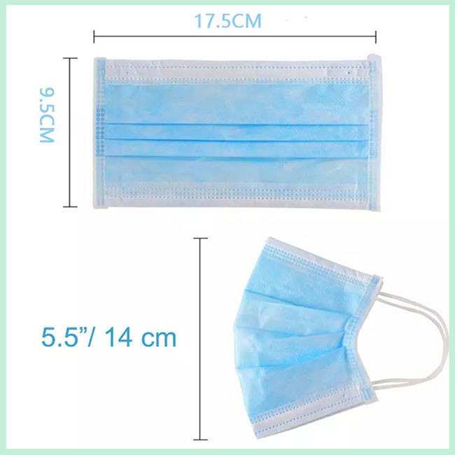 Daily Protective 3 Layer Face Mask BFE 95% With Earloop