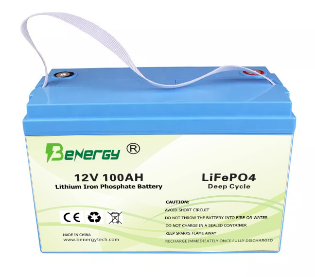 Golf Cart Rechargeable Lithium Battery 12V 100AH RV Battery With BMS