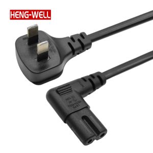 China HENG-WELL Custom Length 0.61-1.8m CCC Approved Copper Core 2 Pin Plug C7 Mains Lead for Home Appliance Instrumentation Made on sale