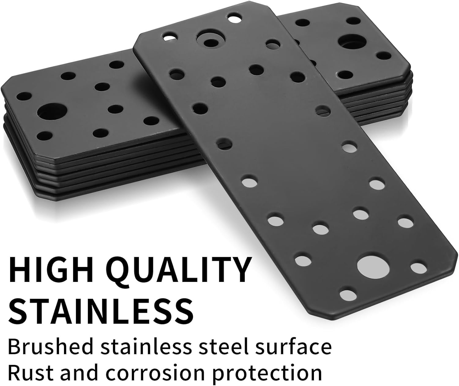 8 Pcs Flat Joining Plates Metal Mending Plates Perforated For Furniture Repair