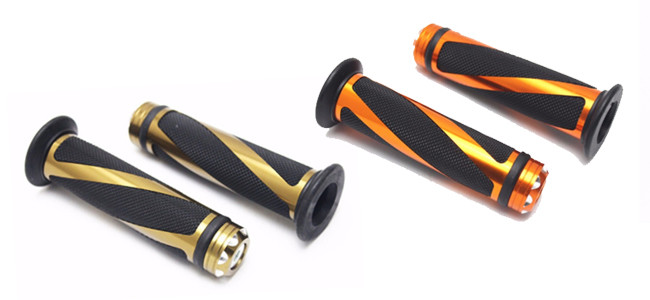 Custom Chopper Custom Motorcycle Grips , High Performance Chrome Motorcycle Parts