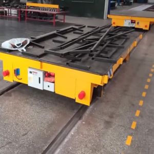 China 20 Tons Load Rail Transfer Trolley Telecontrol Operate Safety Sensors Control on sale