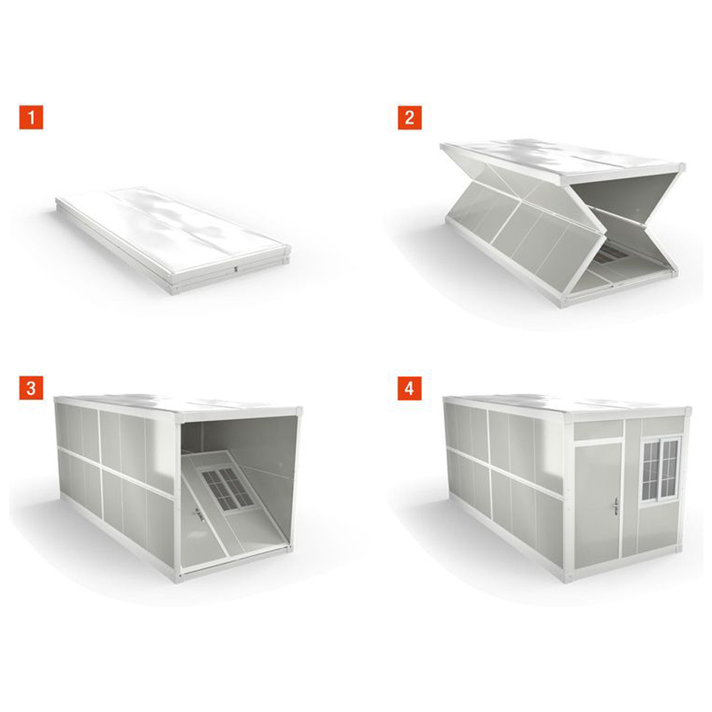 Galvanized Light Steel Frame 20ft Expandable Modular Homes With PVC Sliding Window