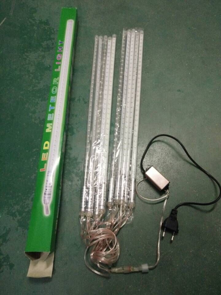 led meteor shower rain tube lights