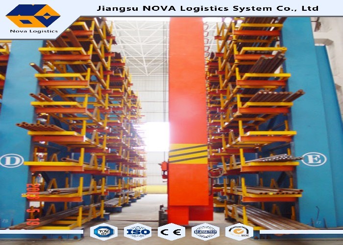 Double Side Arms Cantilever Storage Racks For Keeping Pipes / Shaped Steel Materials