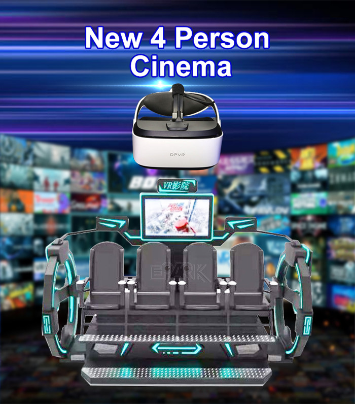 700W 4 Person 9D VR Simulator Amusement Cinema Equipment
