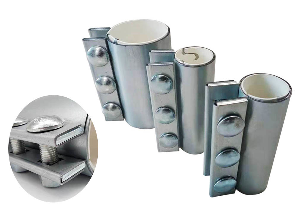 Heavy Duty Galvanized Steel Metal Pipe Couplings 4 Inch In Low Pressure Applications