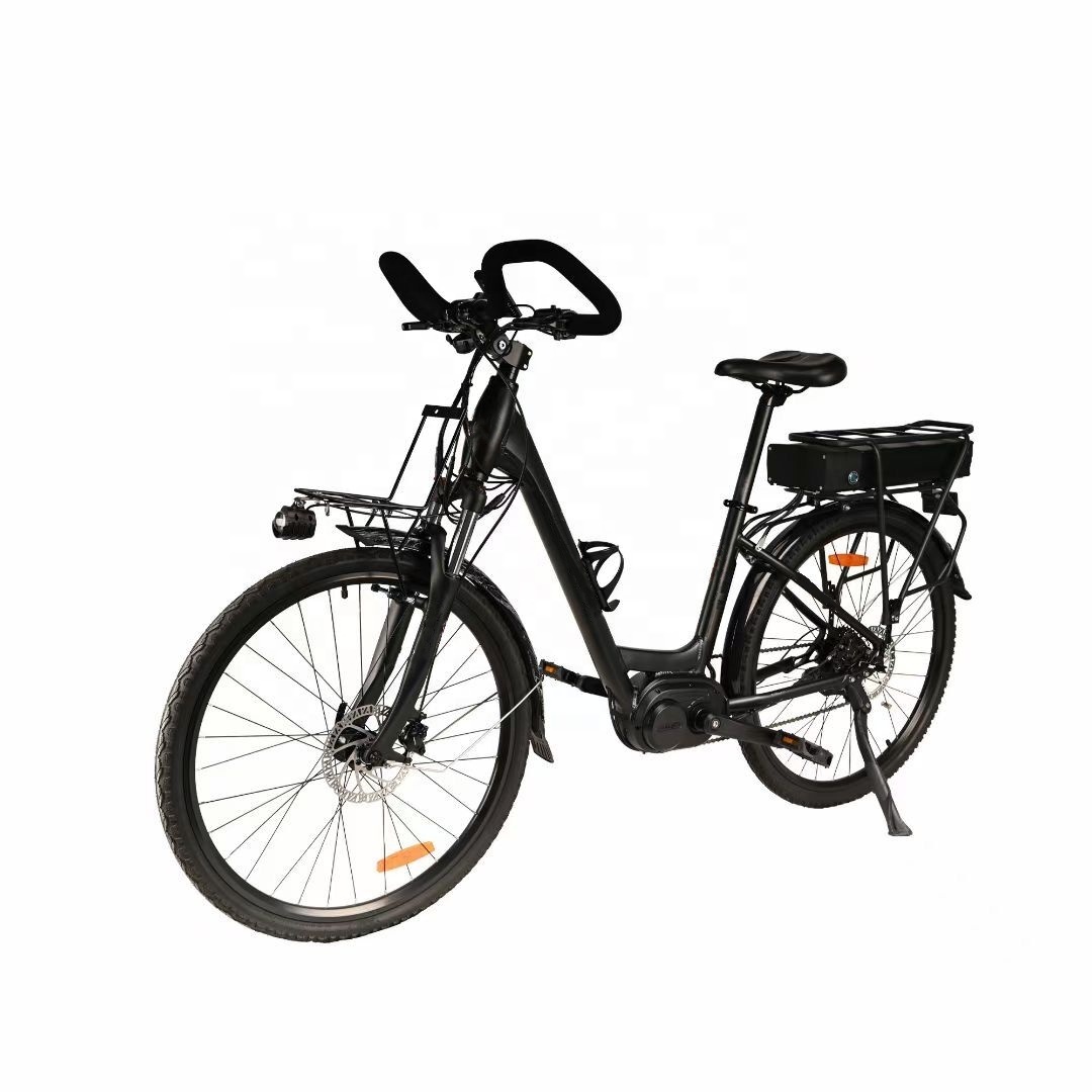 48V 20.4Ah Mid Drive Electric Bike 700C Hydraulic Disc Brake Bicycle With Lithium Battery