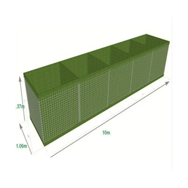 Heavy Galvanized Coated Wire Mesh Gabion Bastions Defensive Barrier System