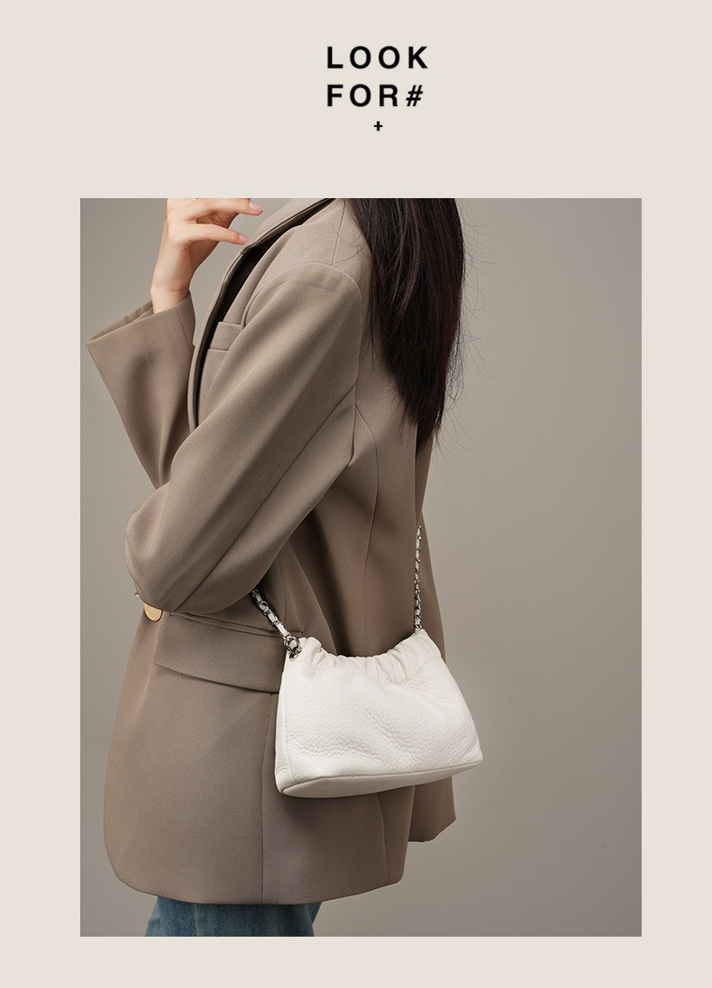 Genuine Leather Ladies Purse And Handbags For Women With Luxury Chain Shoulder Bags