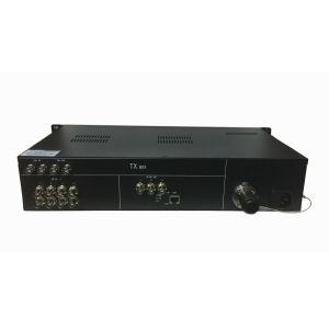 16-ch broadcast HD-SDI to fiber converter with optional external data, audio and