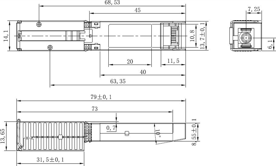 V-SOL V2801F GPON SFP ONU Sticker Single Fiber Bi Directional Data Links