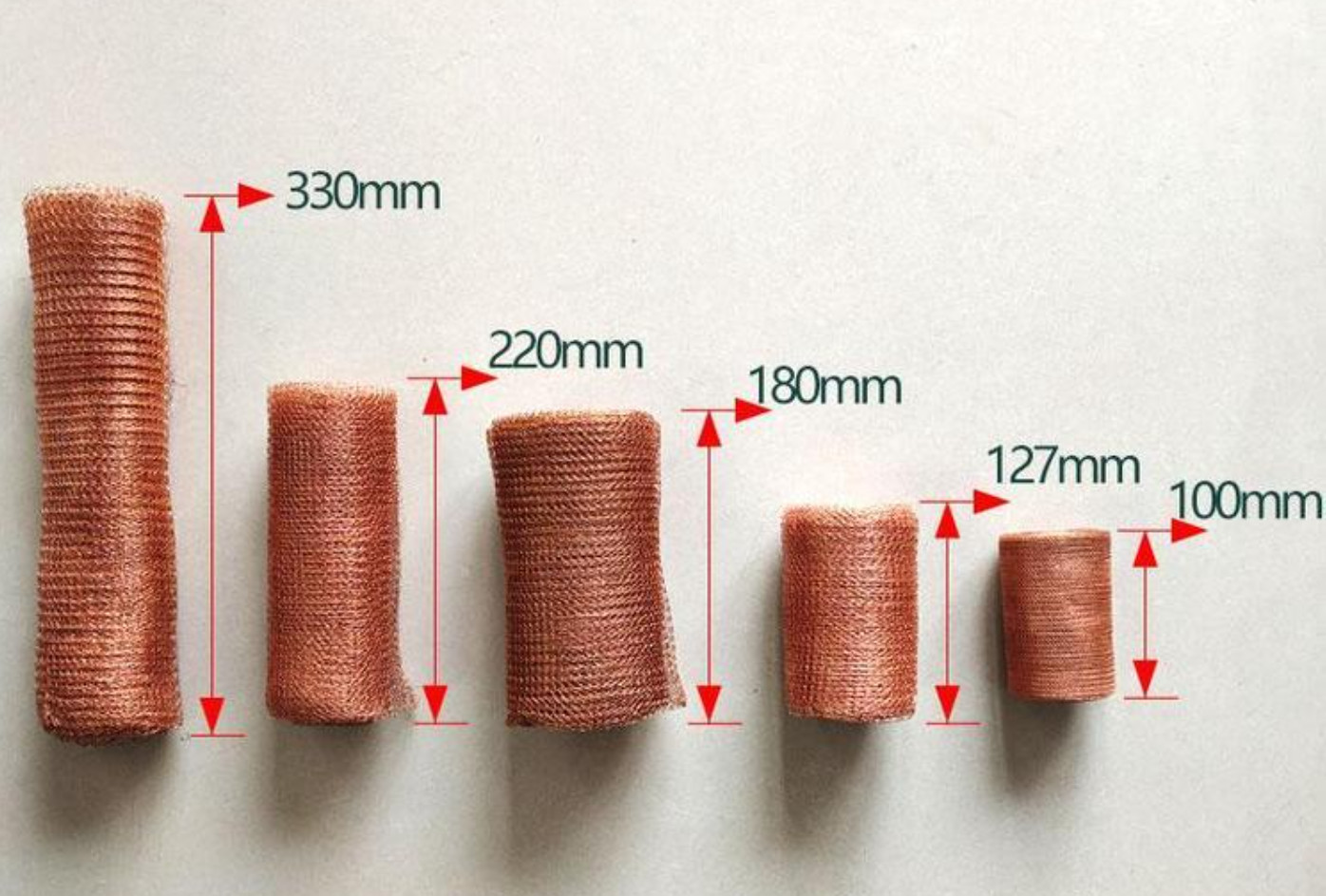 Strong Copper Knitted Wire Mesh 100mm 127mm Pest Control Mesh