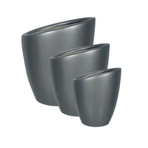 Modern Fiberglass Rectangular Flower Pots With Matte Finish