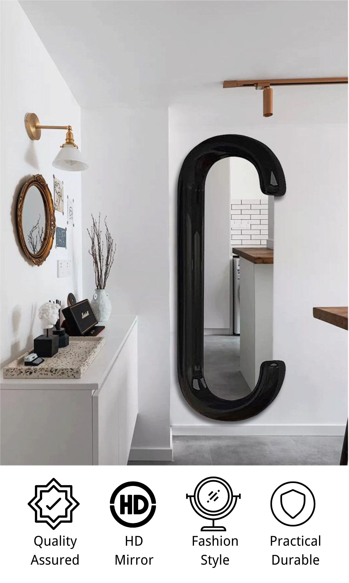 OEM Makeup Hanging Freestanding Full Length Mirror 80x180cm