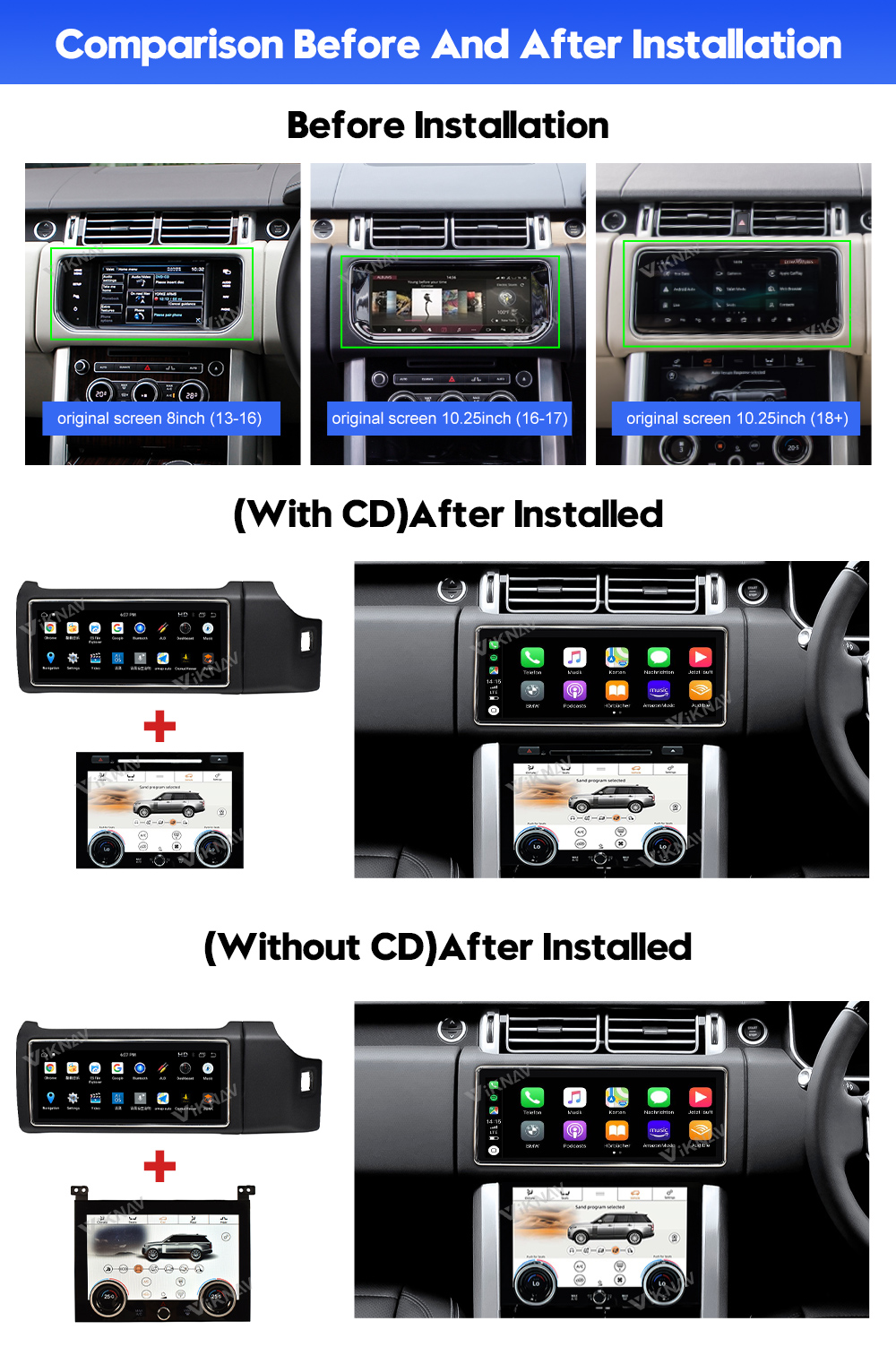Right Hand Driving Vogue L405 Range Rover Car Stereo Android Head Unit