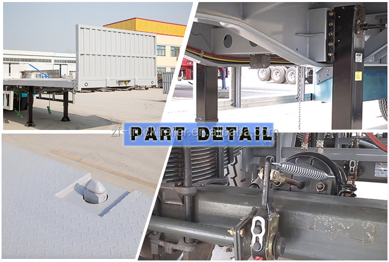 Factory Customization 40ft Flatbed Semi Trailer 2 Axles 3 Axles 4 Axles Dolly Tractor Chassis For Connecting