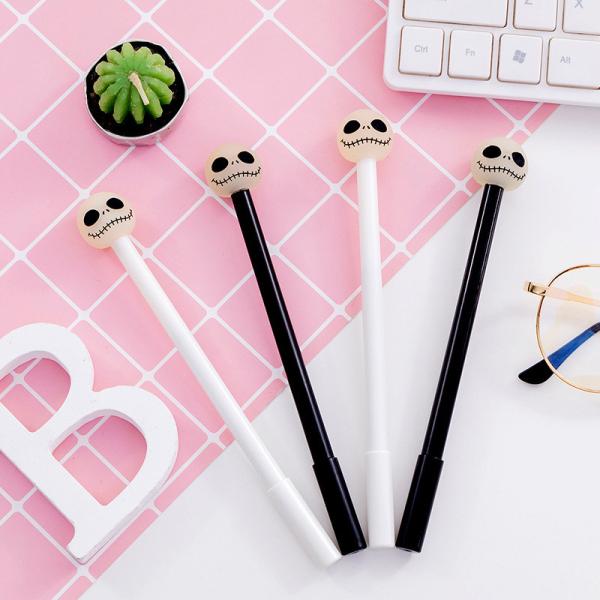 Halloween Gift creative gel ink pen 0.5mm Creative Scary Skeleton Head Model Gel