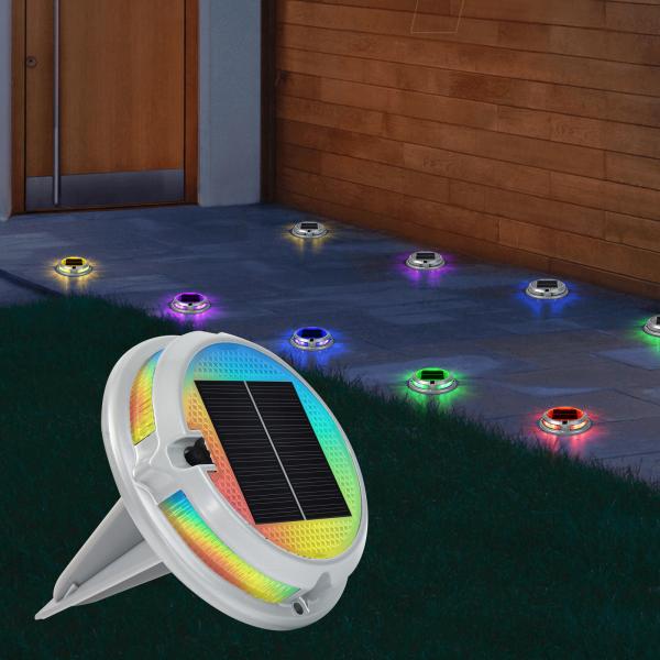 1200mAh Battery RGB Solar Deck Light for Long Lasting Outdoor Illumination 110