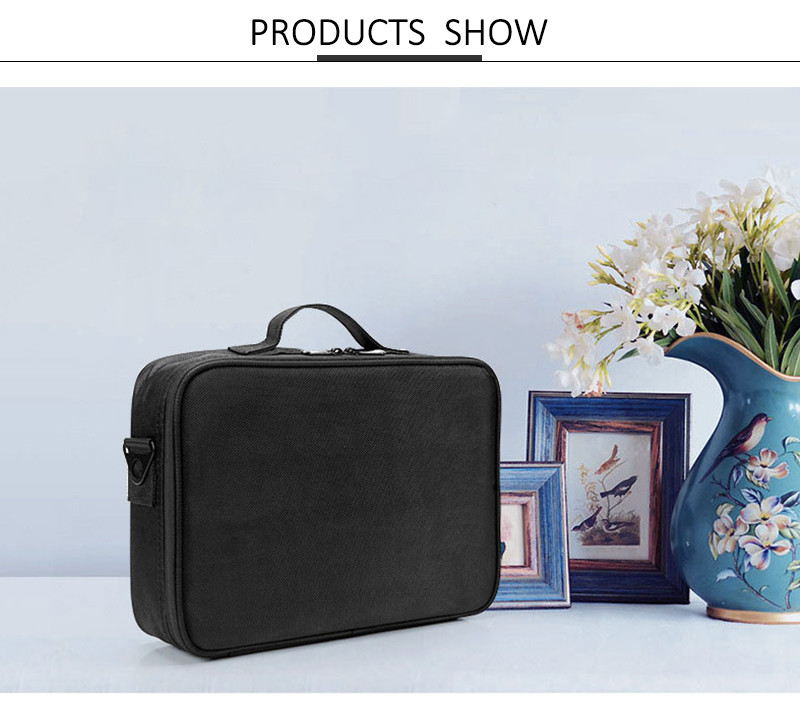 Women Portable Travel Oxford L34*D8cm Makeup Bag Case