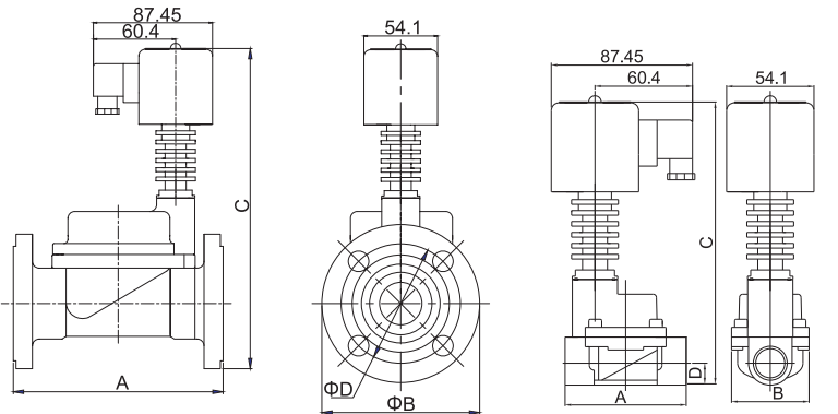 1'' 1 1/4'' 1 1/2'' 2'' Flanged Steam Solenoid Valve Stainless Steel 24V 220V