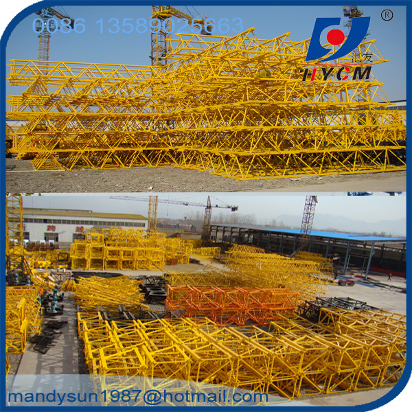 Design for Korean customers 25m Boom Length 6.0ton Max. Load Luffing Jib Tower Crane