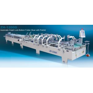 Automatic Box Folder Gluer, Folding + Gluing + Pressing for corrugated cardboard