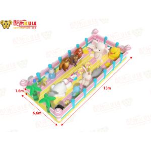 Inflatable Childrens Bouncy Castle With Animals Elephant Rabit