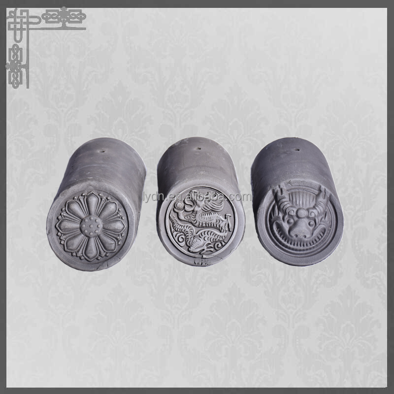 180*180mm Compressive Strength 1500N Chinese Roof Tiles for Buddhist Temple Traditional Material